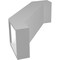 Ekena Millwork 5-in. W x 12-in. D x 16-in. H Burlington Architectural Grade PVC Knee Brace BRCP05X12X16BUR - alternate 3